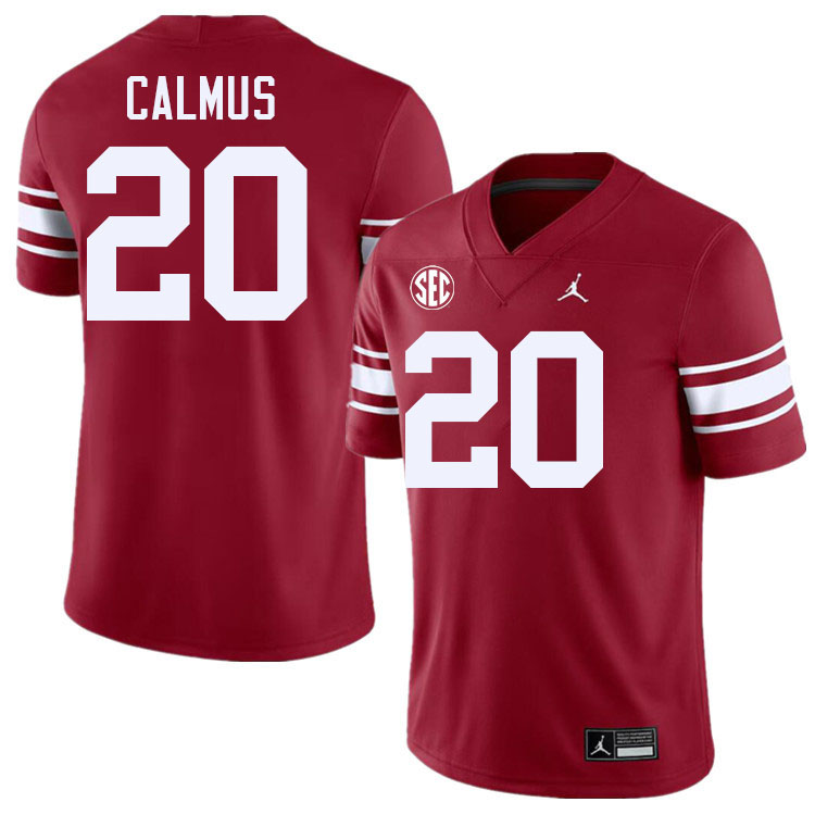 Oklahoma Sooners #20 Casen Calmus College Football Jersey Stitched-Throwback